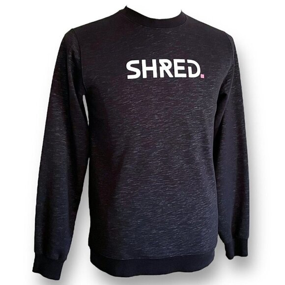Shred Optics Mens Sweatshirt Sz S Heather Charcoal Gray Crewneck Pullover Skiing - Picture 3 of 5